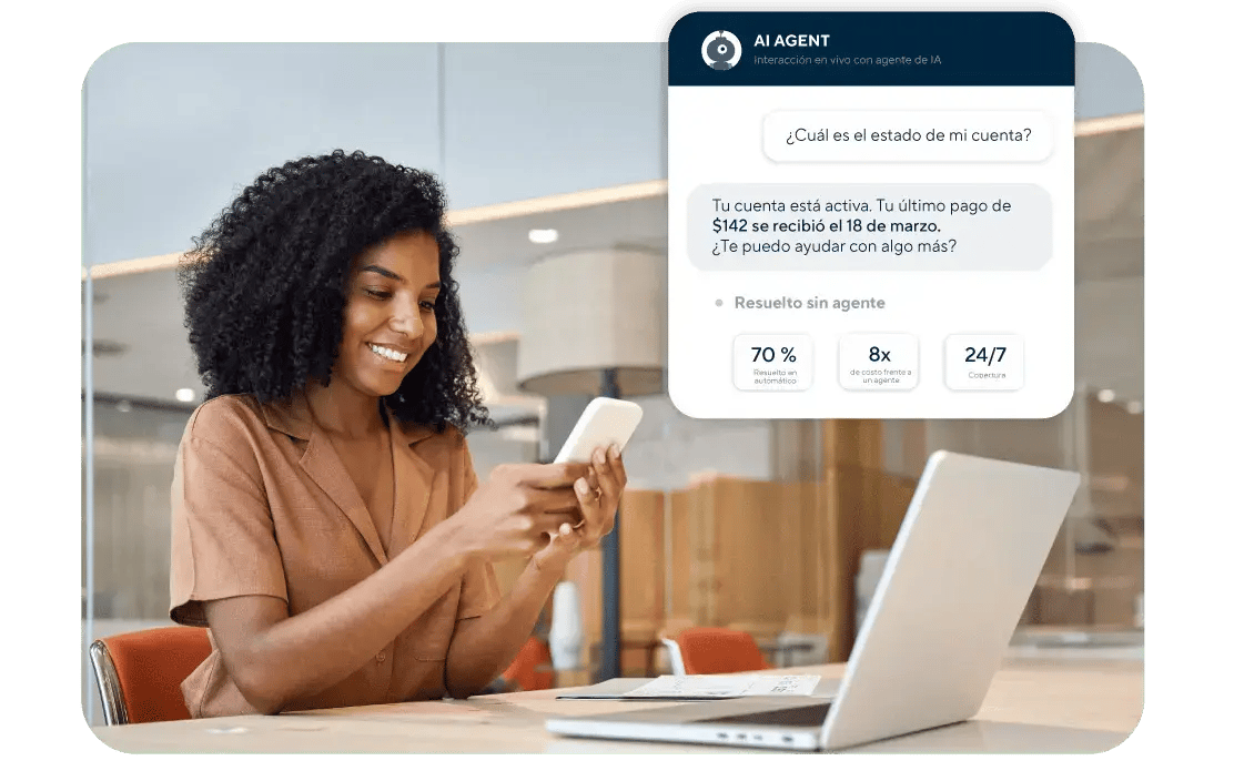 AI contact center en la nube para BPO