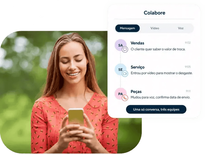 Colabore em qualquer canal