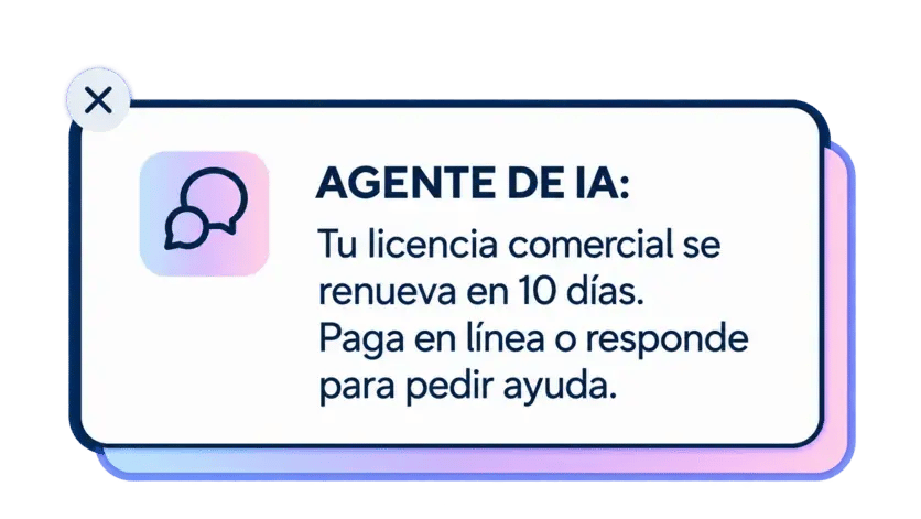 Envía recordatorios de renovación y pago