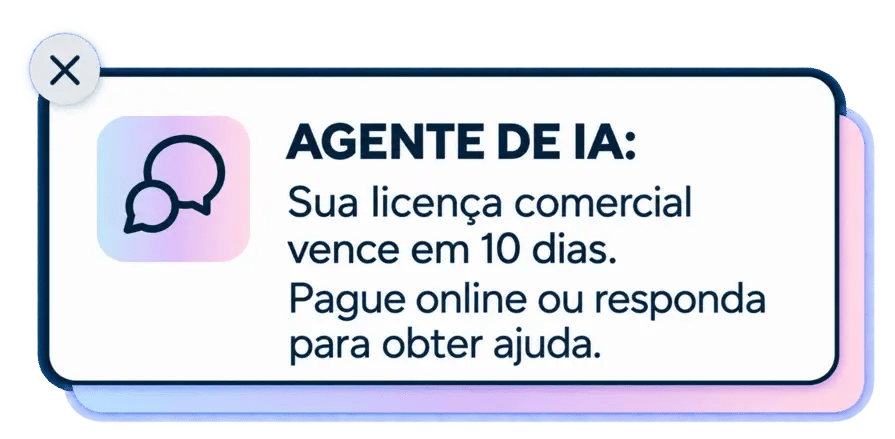 Envia lembretes de renovação e pagamento
