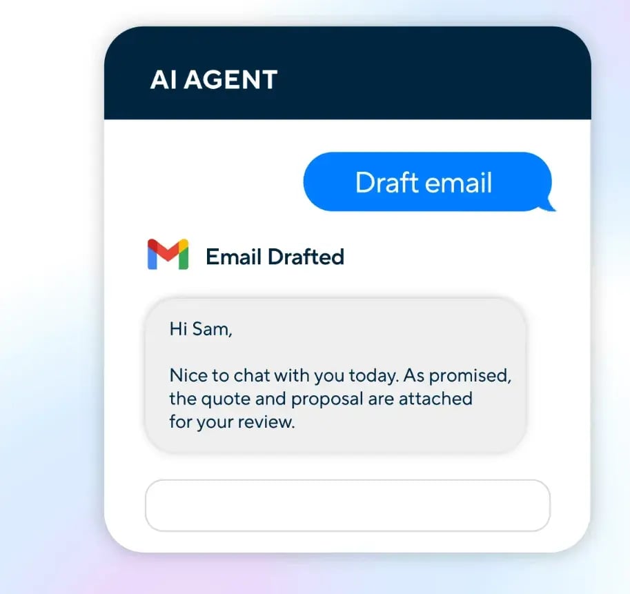 Integrations email drafting