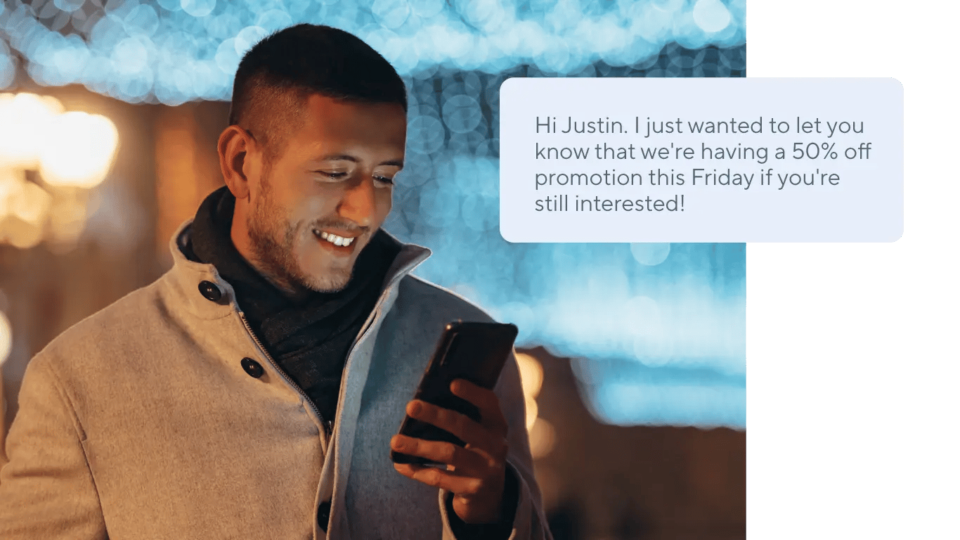 Man recieves SMS promo