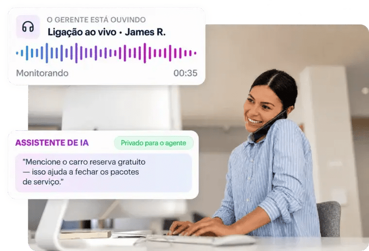 Treine vendedores durante ligações ao vivo