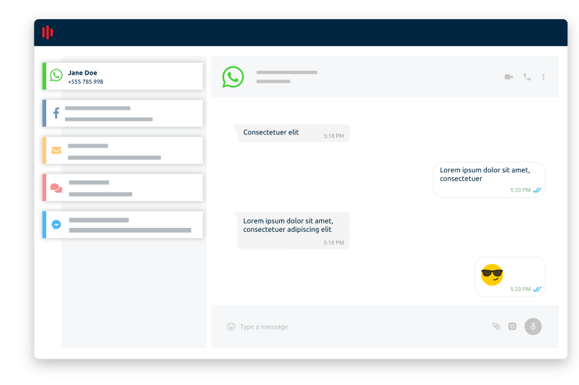 Omnichannel contact center interface