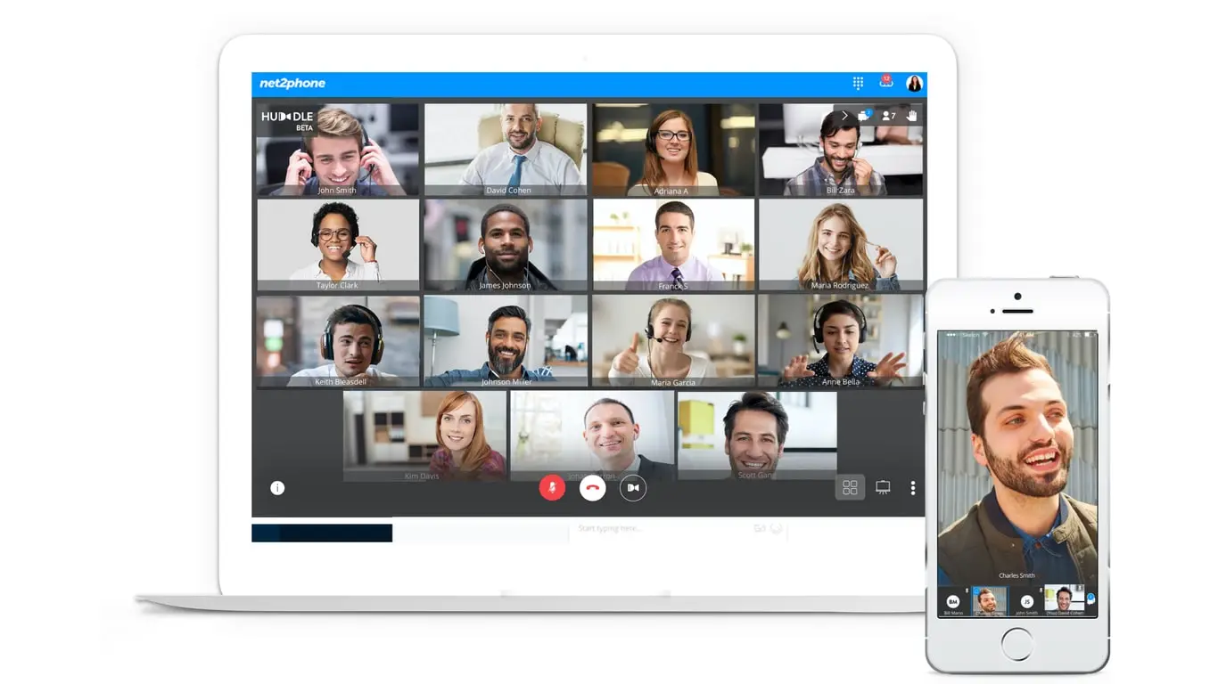 Video conferencing is running on tablet and mobile