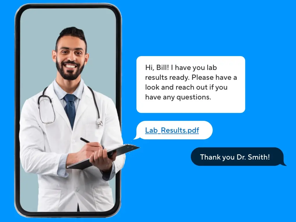 Doctor message the patient with VoIP healthcare system